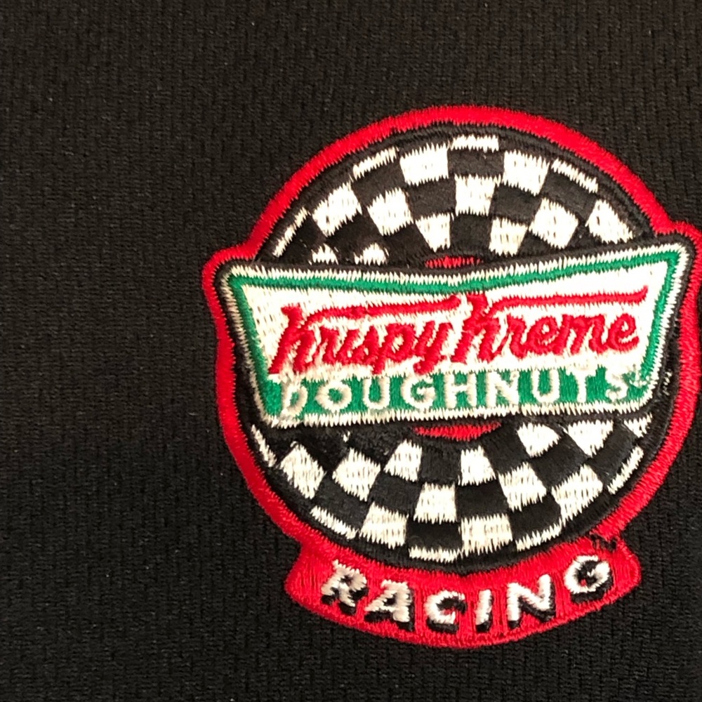 Krispy Kreme Racing Shirt Black Short Sleeves Dize Large